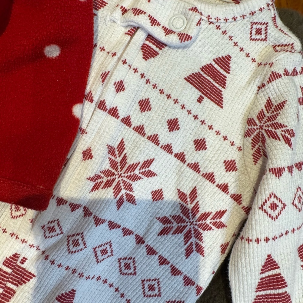 Child of Mine Red and White Holiday Onesies - Picture 3 of 7